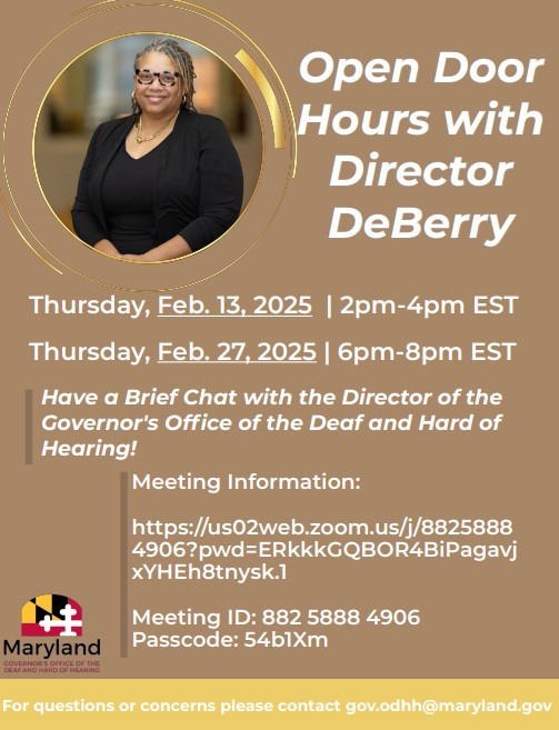Open Door Hours with Director DeBerry