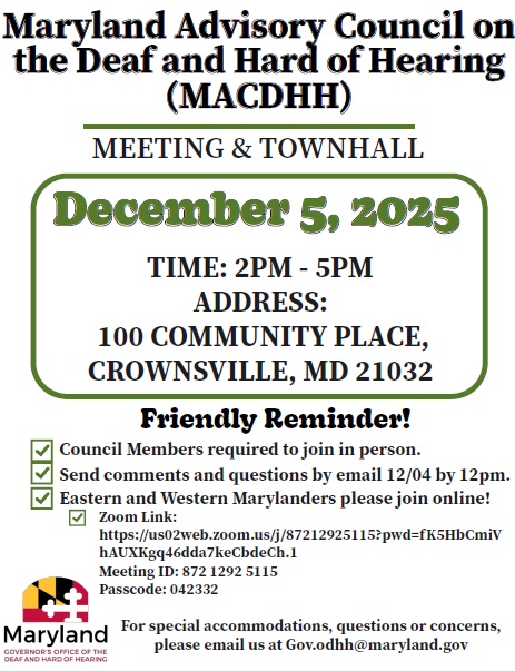 MACDHH Dec. 05, 2025 Meeting Flyer