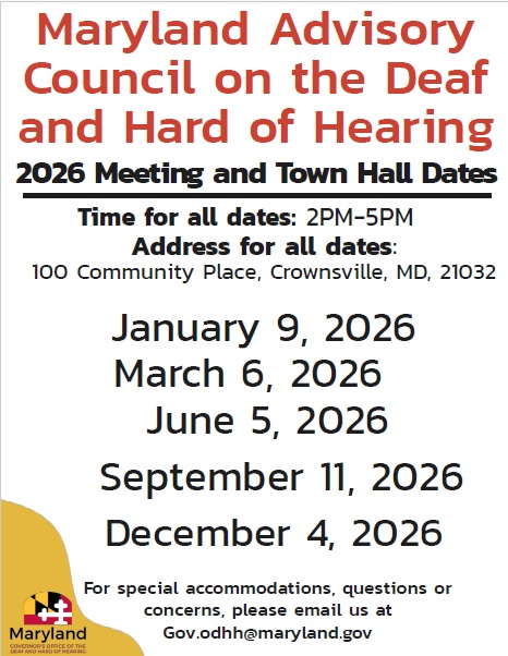 MACDHH 2026 Town Hall Meeting Flyer