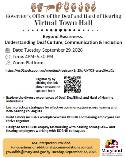 Sept. 29, 2026 GODHH Town Hall